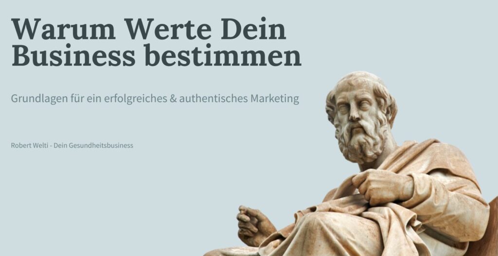 Eine antike Statue illustriert die Grundlagen für ein authentisches Marketing, wenn du als Heilpraktiker online arbeiten möchtest.